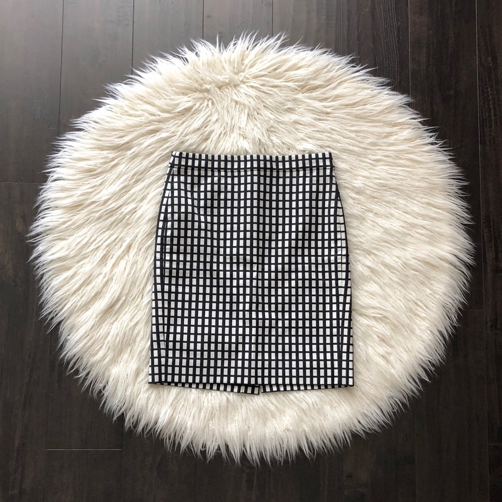J. Crew Black/White Pencil Skirt